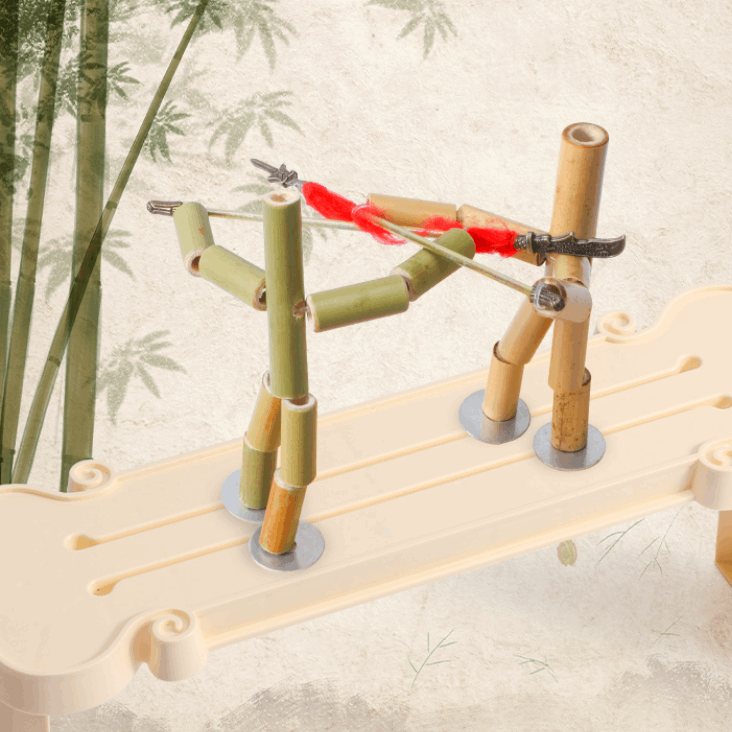 Bamboo Man Children's Fighting Games Puzzle Wooden Toys