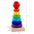 Tour d'anneaux empilables arc-en-ciel de couleur chaude, blocs d'agrafage, jouets pour bébés en bas âge