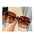 Ins Vintage demi-monture lunettes de soleil été surdimensionné métal carré lunettes Uv400 extérieur crème solaire femmes Protection UV lunettes de soleil