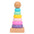 Color cálido Arco Iris apilamiento anillo torre grapadora bloques juguetes para bebés pequeños