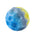 Bola con orificio colorida, pelota hinchable suave, anticaída, forma de luna, pelota hinchable porosa, juguetes de interior para niños, pelota elástica de diseño ergonómico